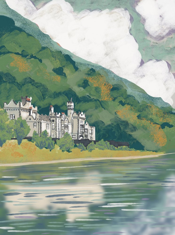 Castillo histórico a orillas del lago de Charlotte Trudgett