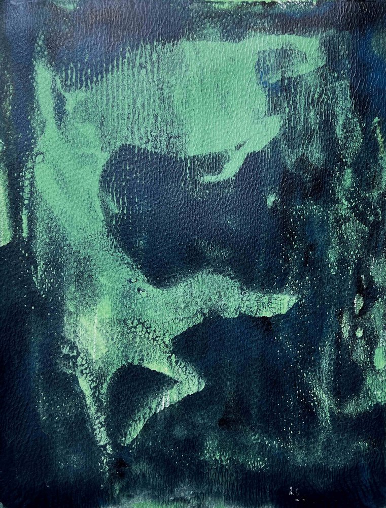 Flujo abstracto en verde intenso de Christina Misuro