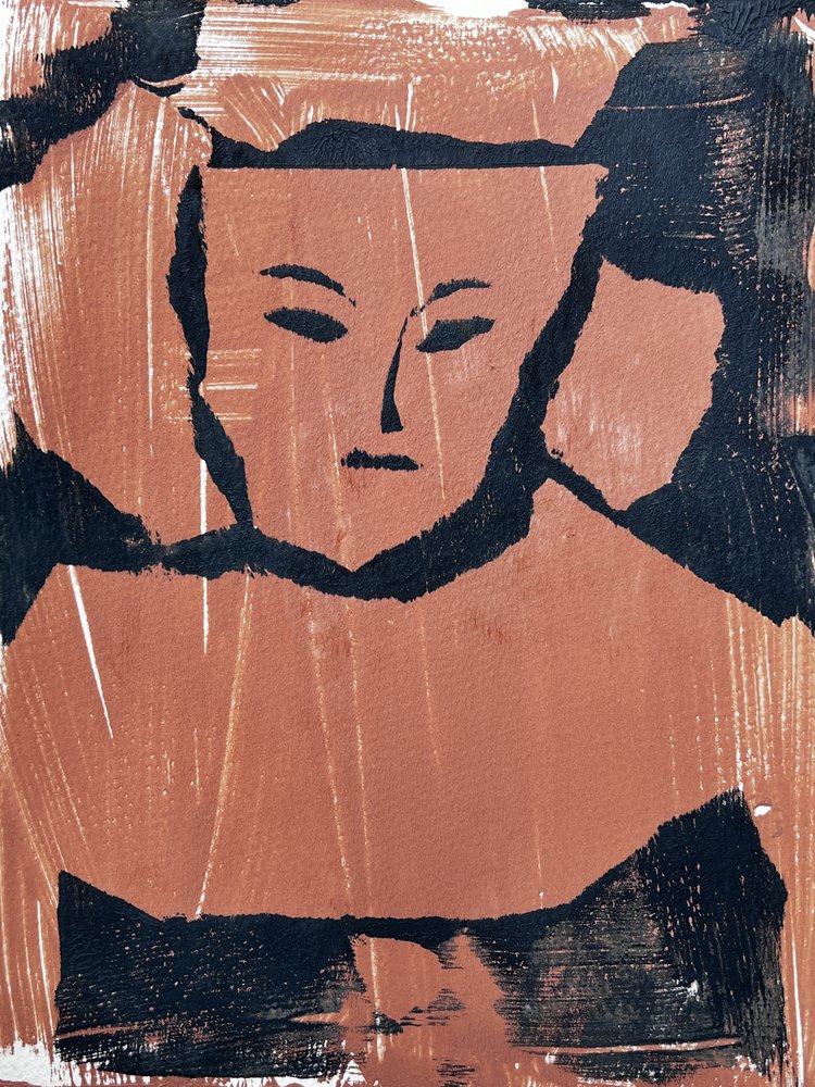 Rostro abstracto y sereno de Christina Misuro