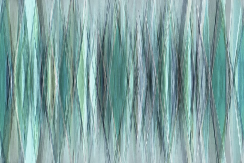 Líneas ondulantes de color verde azulado de Christina Sillen