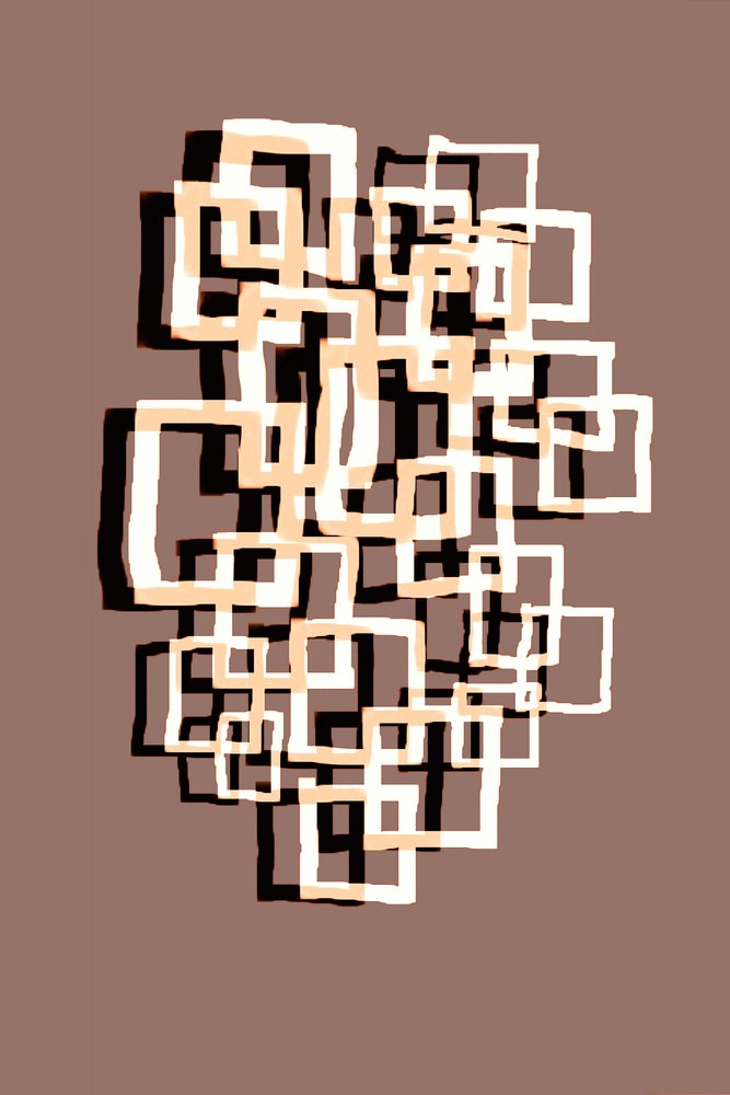 Cuadrados geométricos superpuestos de Christina Sillen