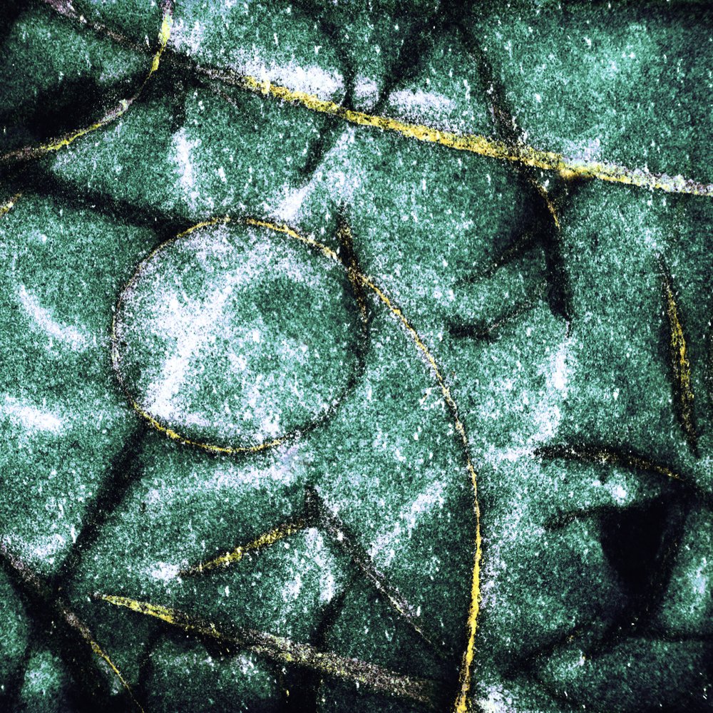 Círculos verdes con textura de Christina Sillen