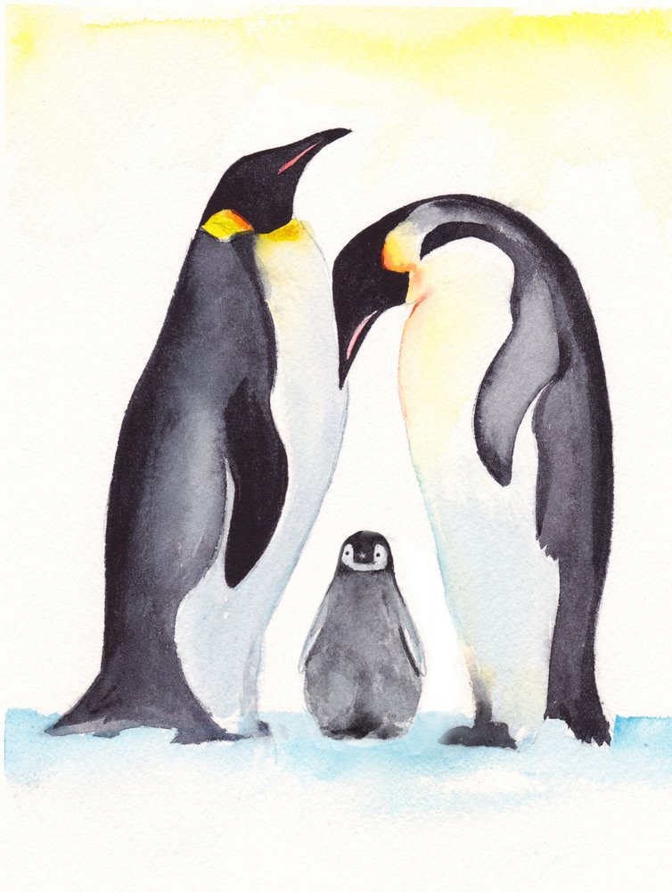 La familia de los pingüinos amables de Christine Lindstrom