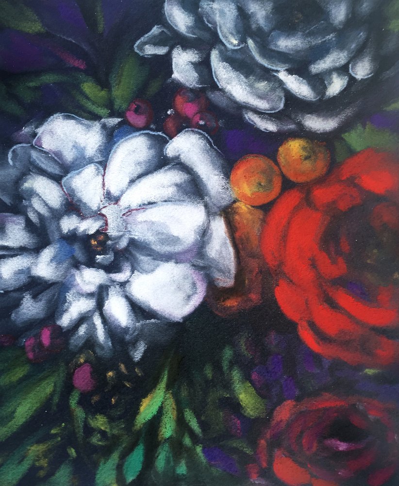 Flores oscuras y exuberantes de Christine Lindstrom
