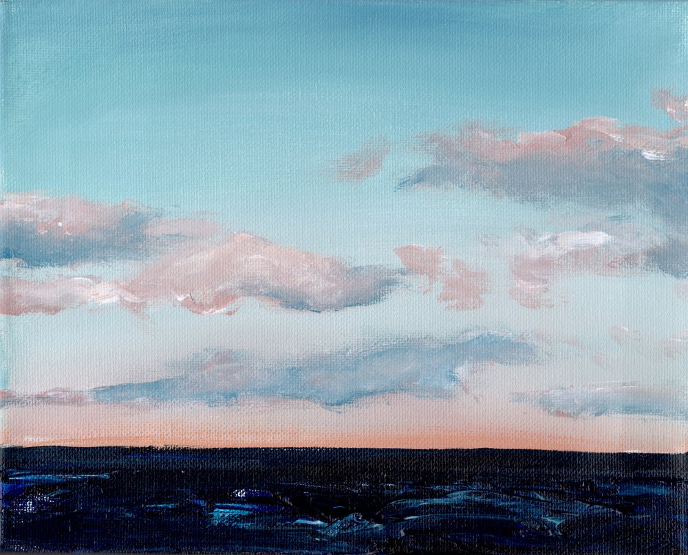Horizonte oceánico en tonos pastel de Christine Lindstrom