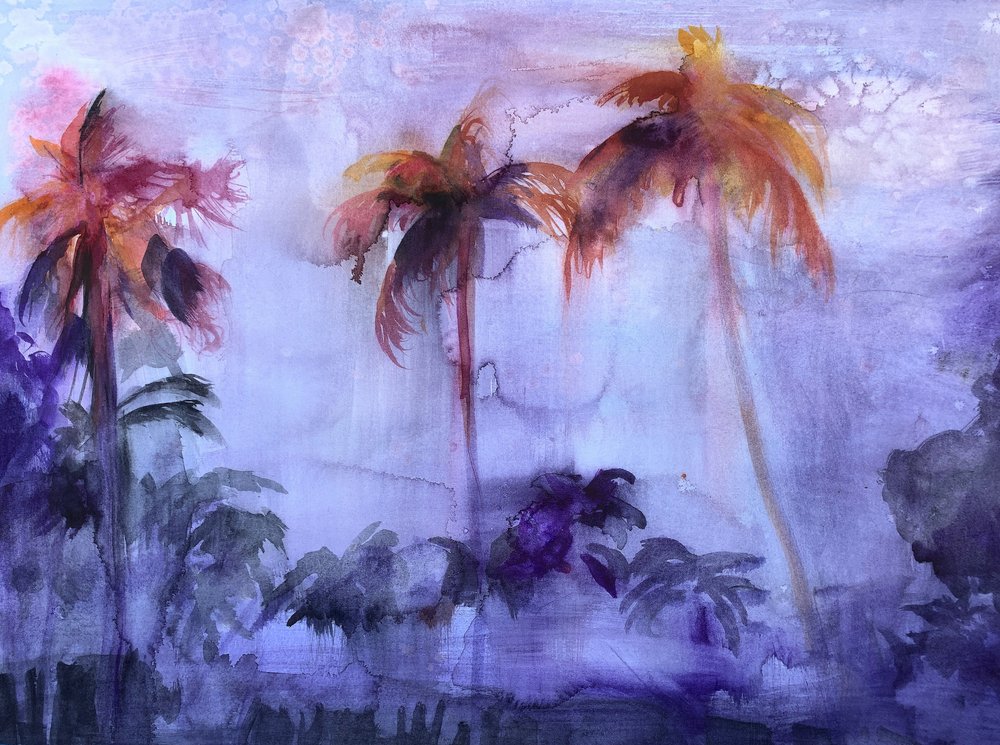 Sueños de palmeras moradas de Christine Lindstrom