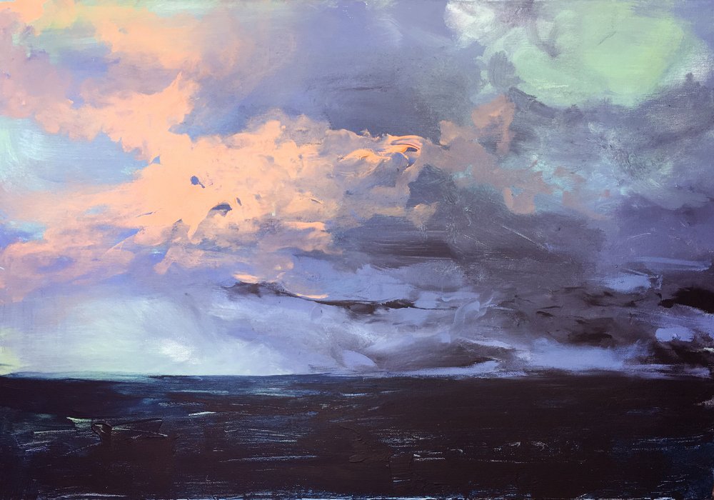 Cielo de océano tormentoso de Christine Lindstrom