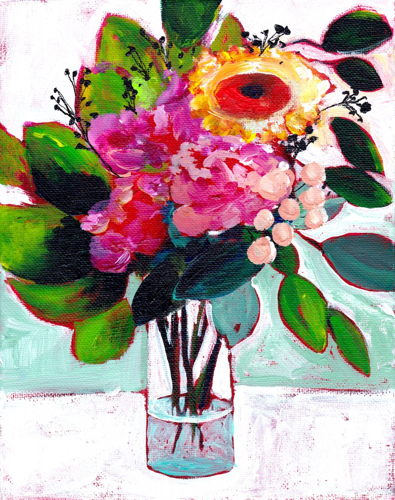Ramo floral lleno de colorido de Christine Lindstrom