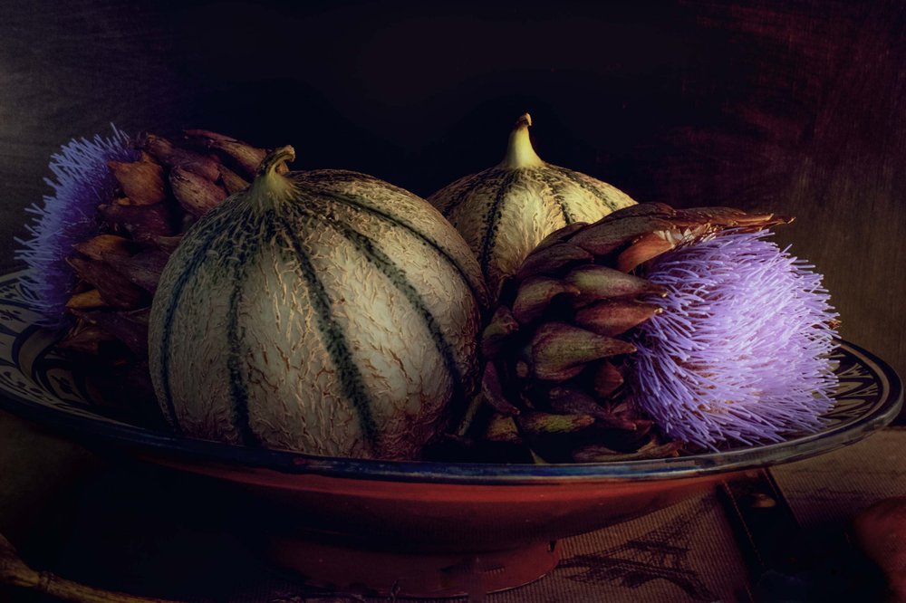 Melones y cardos morados de Christine SUISSIA