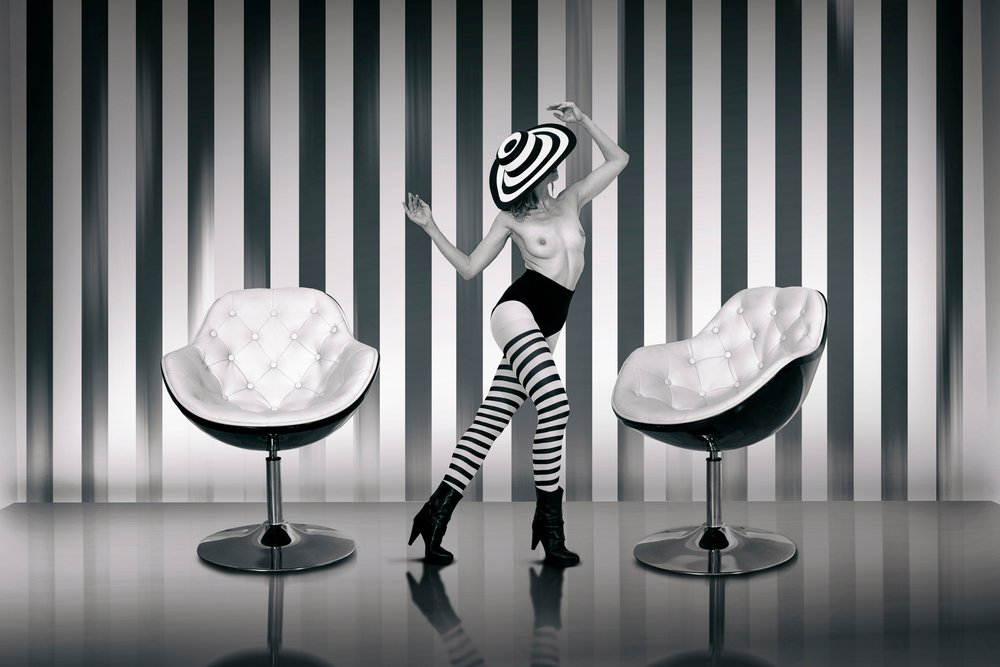 Rayas elegantes en tono nude de Christine von Diepenbroek