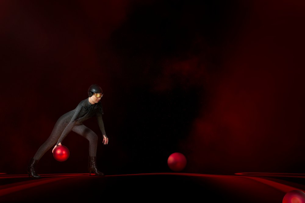 Bola roja futurista de Christine von Diepenbroek