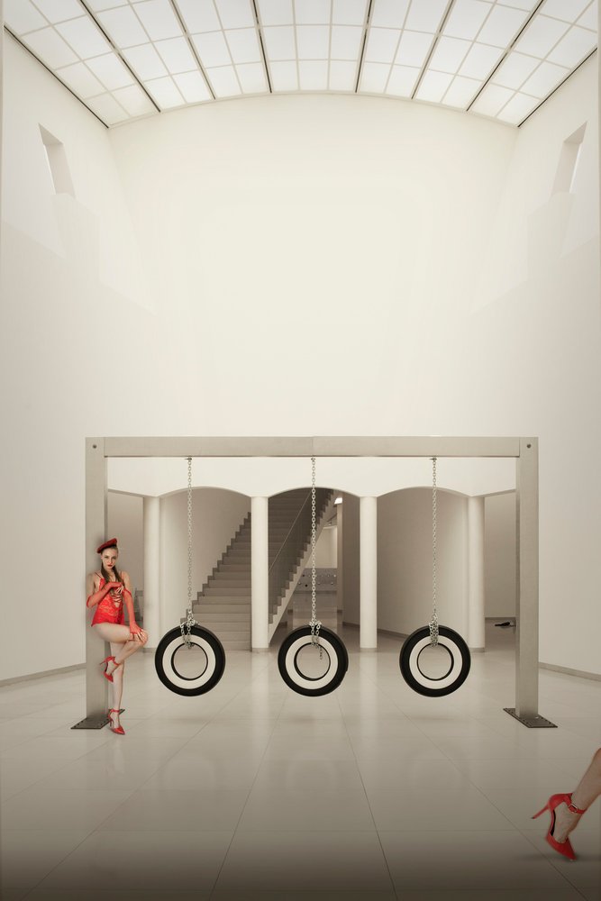 Columpios de neumático «Red Shoes» de Christine von Diepenbroek