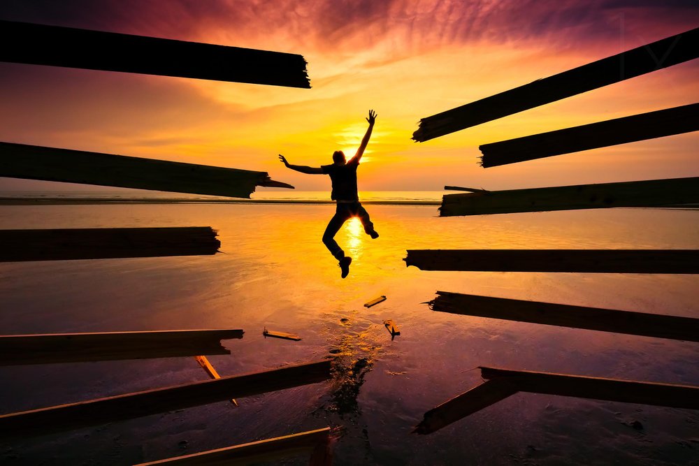 Liberarse al atardecer de Christophe Kiciak