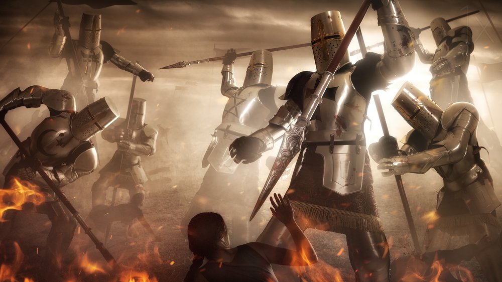 Batalla de los caballeros cruzados de Christophe Kiciak