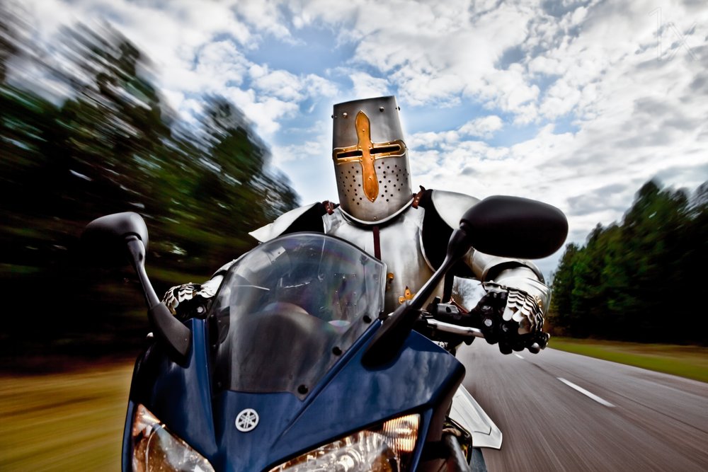 Caballero en moto de Christophe Kiciak