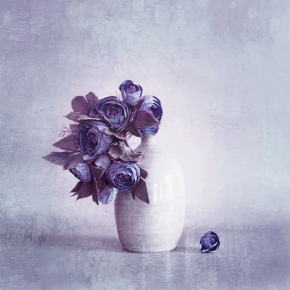 Delicadas flores moradas de Cicek Kiral