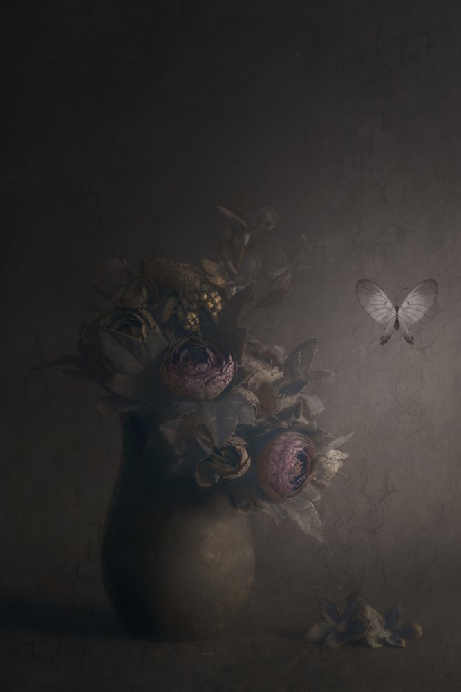 Mariposa floral de Moody de Cicek Kiral