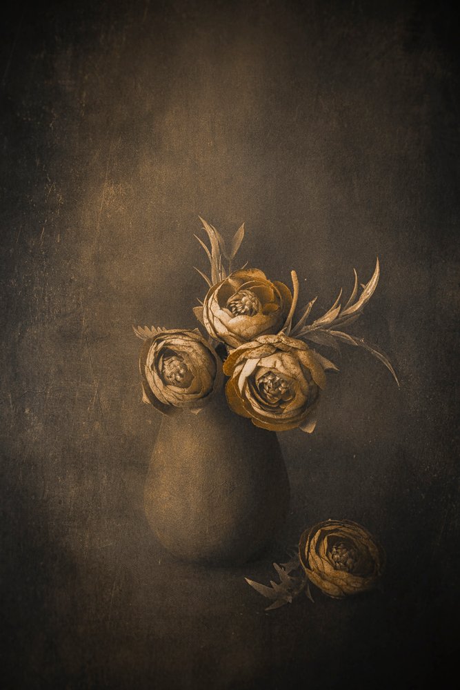 Naturaleza muerta floral de estilo vintage de Cicek Kiral