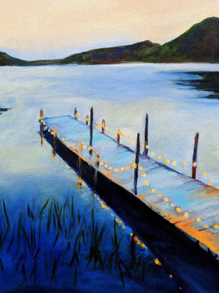 Muelle sereno al atardecer de Claire Whitehead