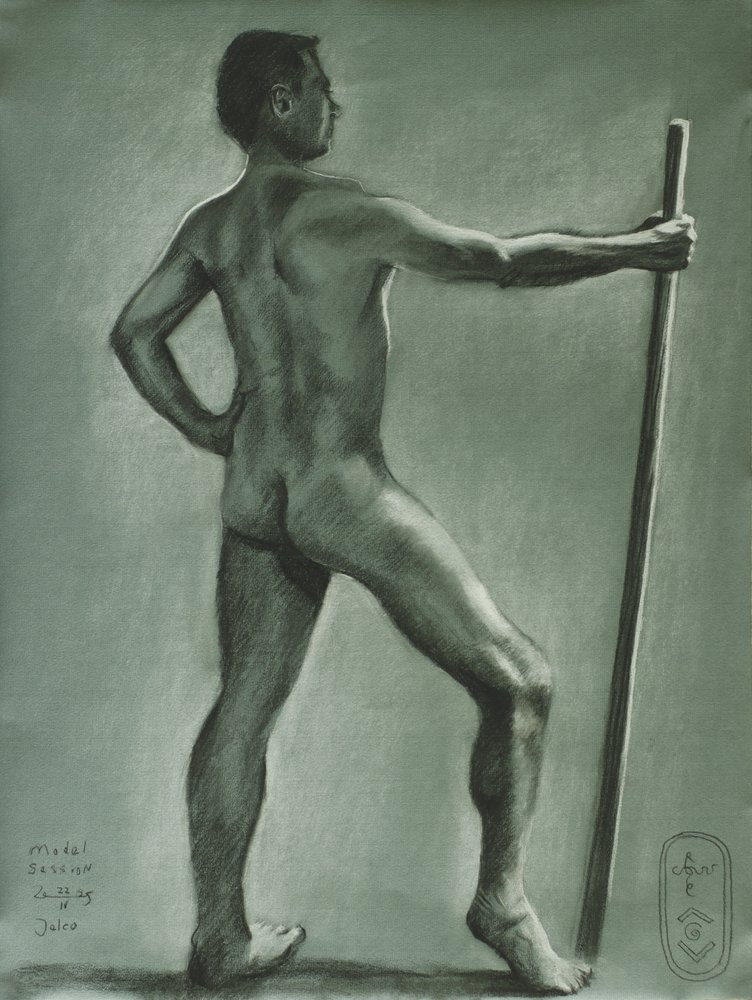 Estudio de una figura masculina clásica de Corné Akkers