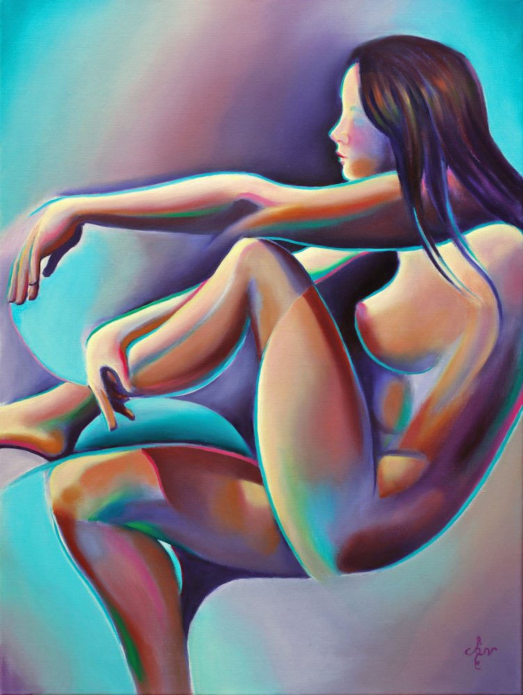 Figura desnuda colorida de Corné Akkers