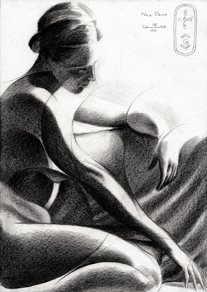 Figura femenina en actitud contemplativa de Corné Akkers