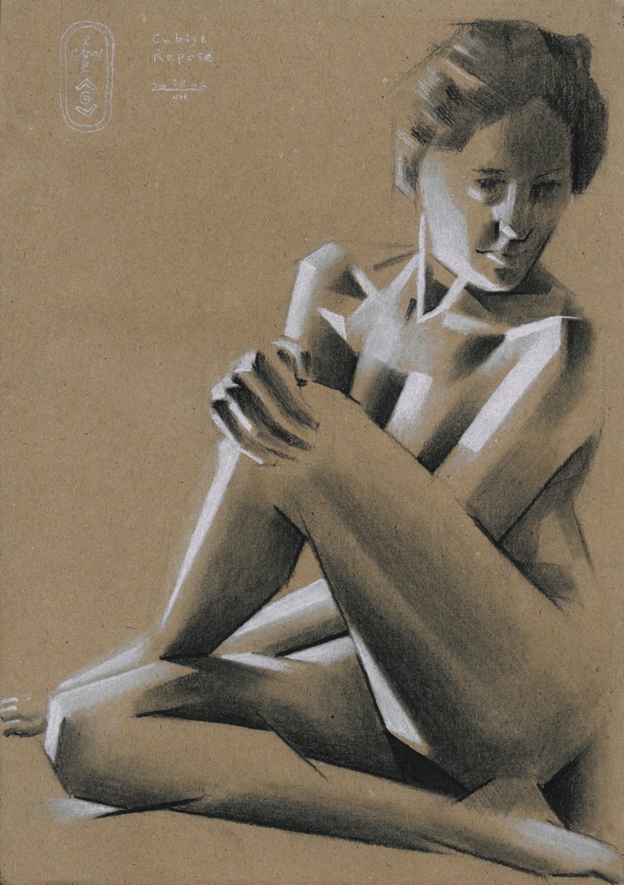 Figura sentada dramática de Corné Akkers
