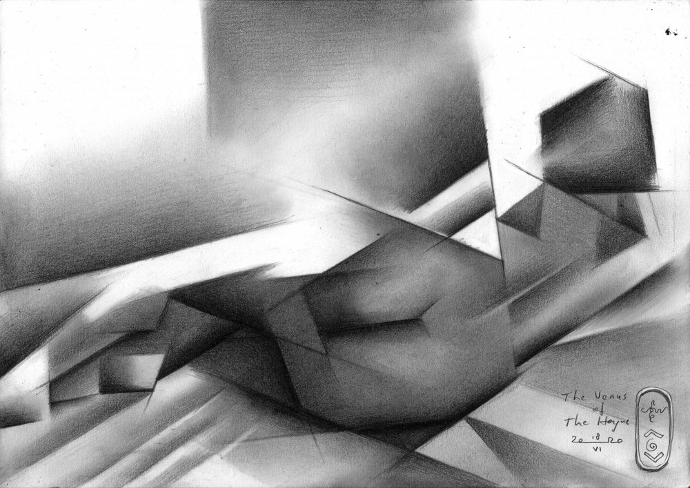 Desnudo abstracto dinámico de Corné Akkers