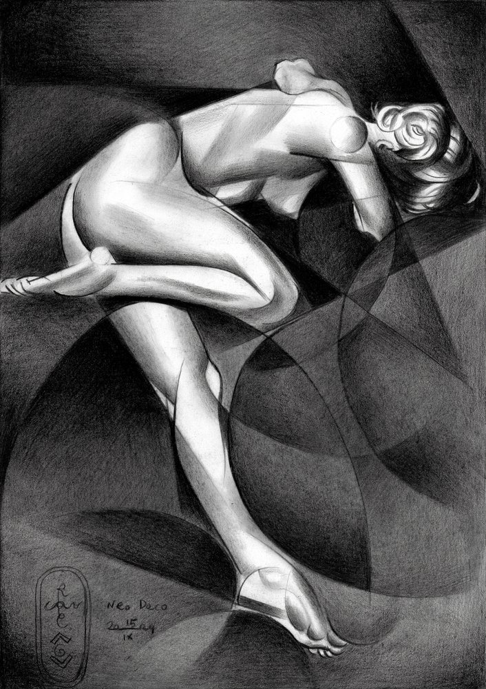 Desnudo abstracto elegante de Corné Akkers