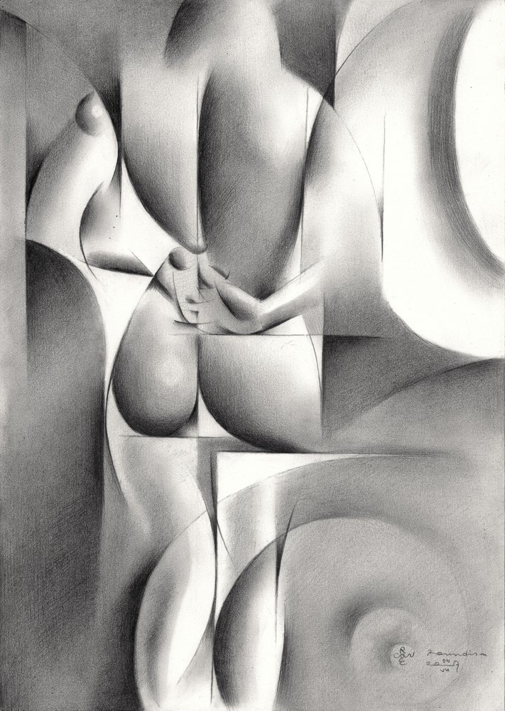 Elegante desnudo geométrico de Corné Akkers