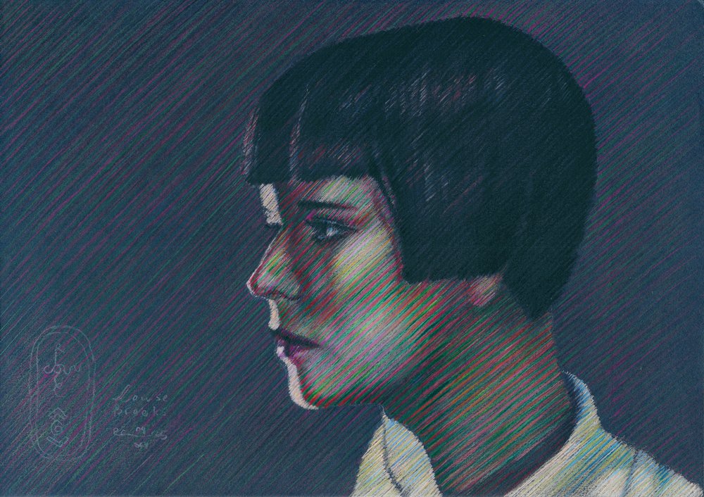 Retrato de perfil elegante de Corné Akkers