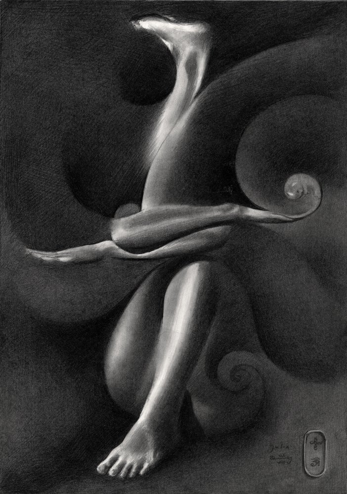 Elegante figura surrealista de Corné Akkers