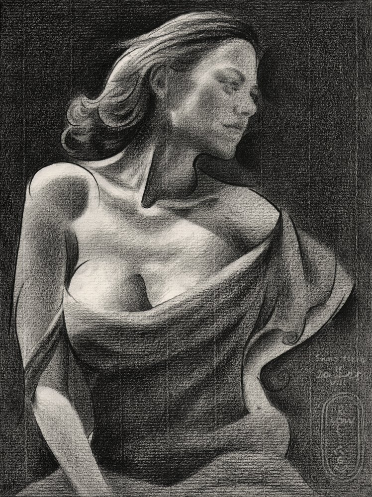 Retrato de una mujer elegante de Corné Akkers