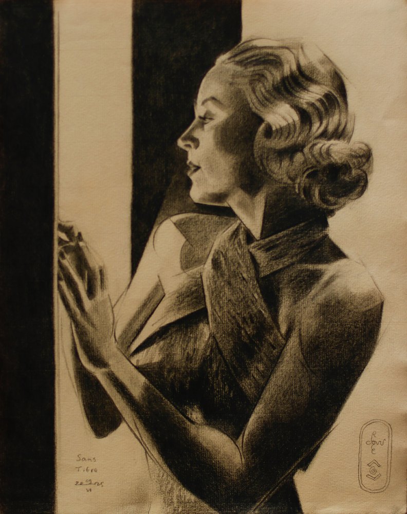 Mujer elegante de perfil de Corné Akkers