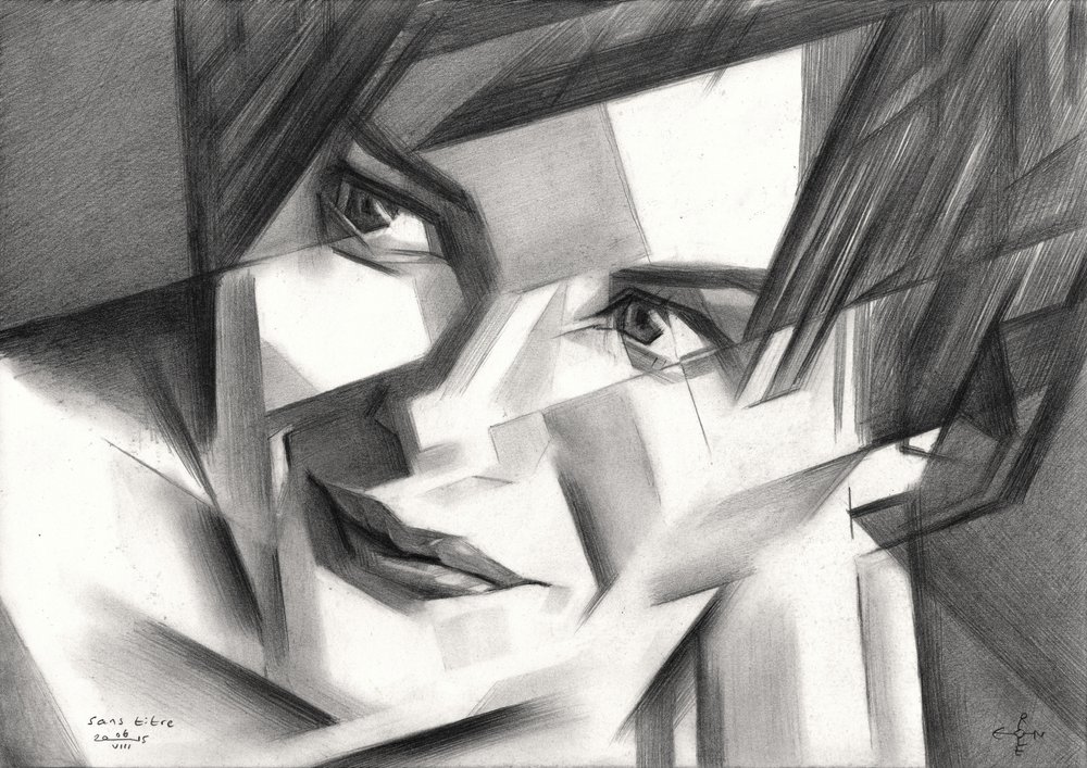 Retrato geométrico de Corné Akkers