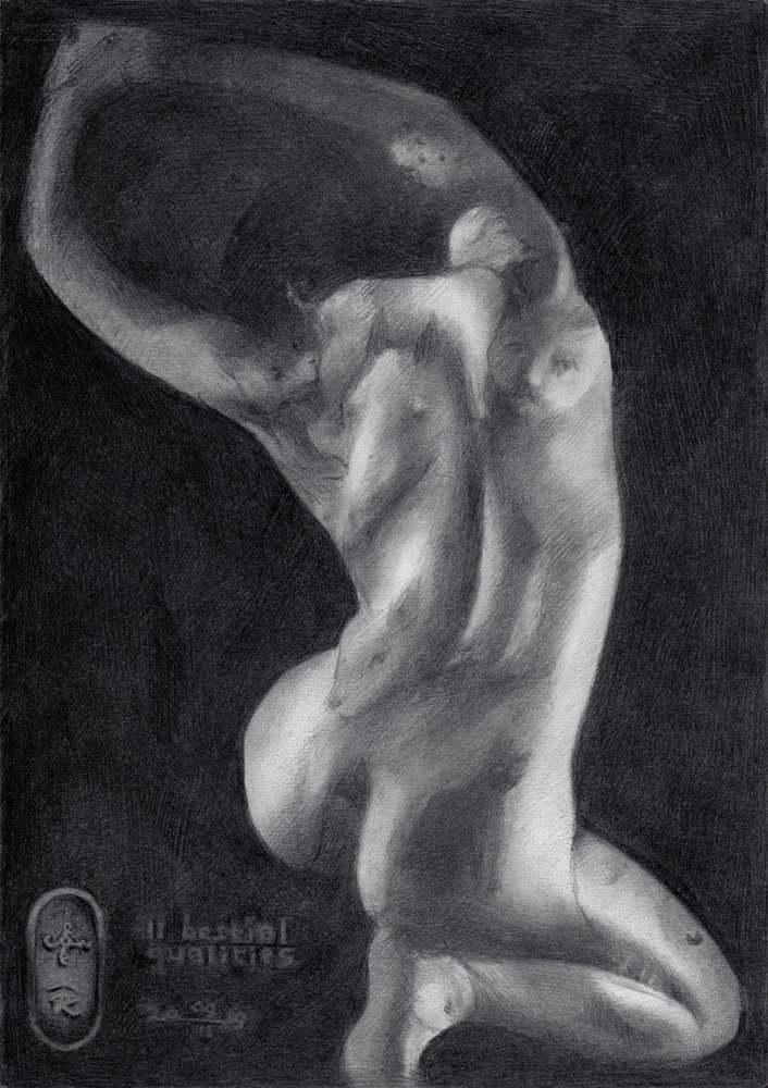 Estudio de una figura desnuda llena de gracia de Corné Akkers