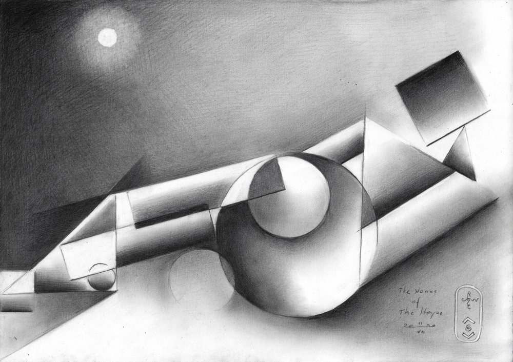 Composición geométrica a la luz de la luna de Corné Akkers