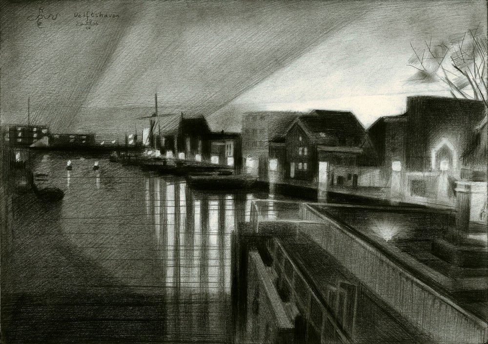 El resplandor nocturno del canal de Corné Akkers