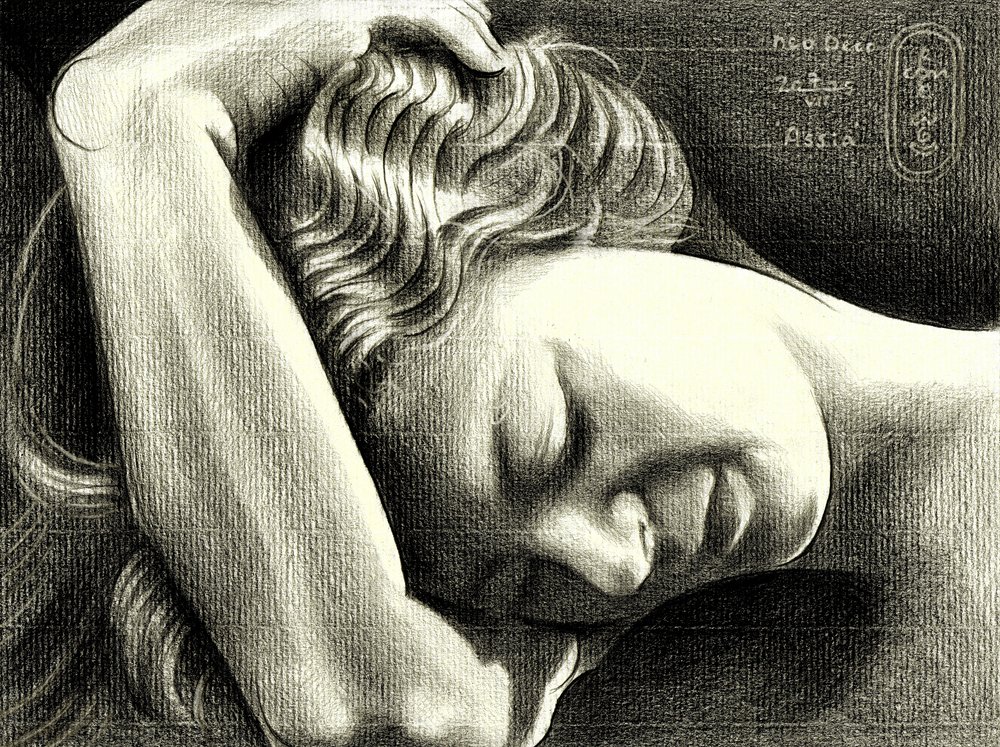Mujer durmiendo plácidamente de Corné Akkers