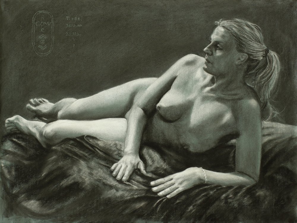 Figura desnuda pensativa de Corné Akkers