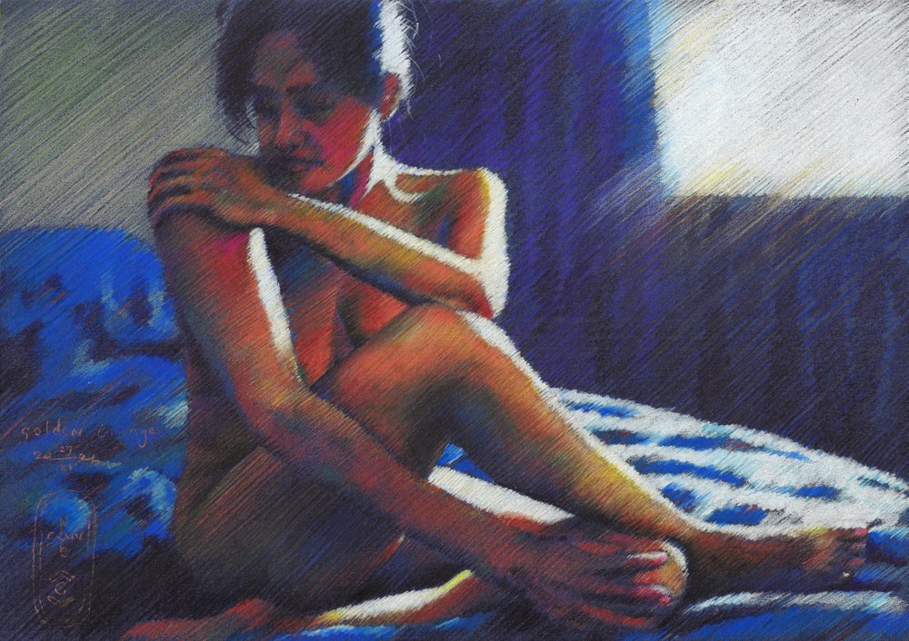 Desnudo pensativo por la mañana de Corné Akkers