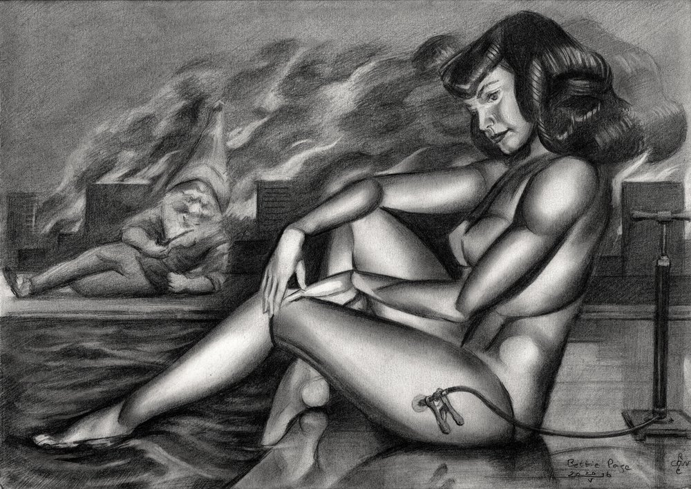 Gnomo pin-up pensativo de Corné Akkers