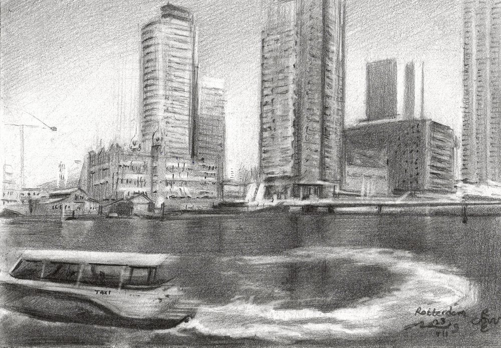 Esbozo de la ciudad de Róterdam de Corné Akkers