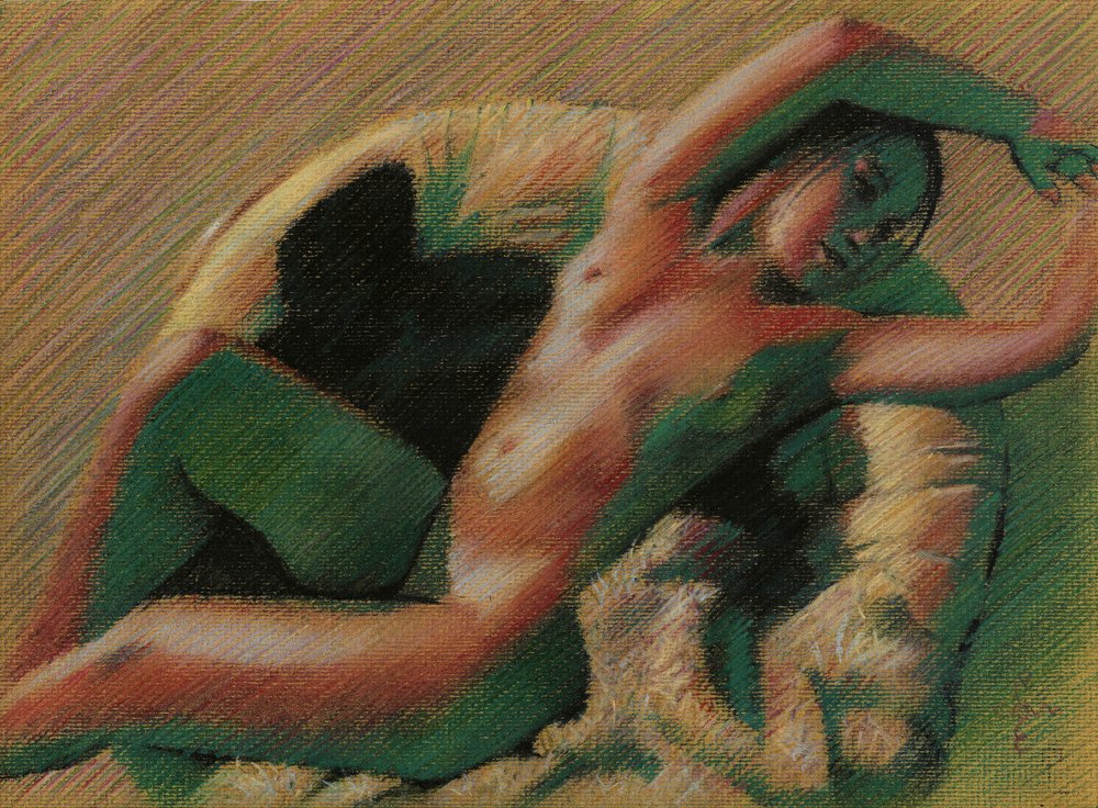 Desnudo recostado sereno de Corné Akkers