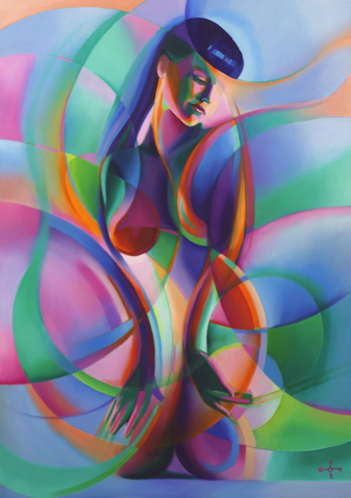 Mujer abstracta y llena de vida de Corné Akkers