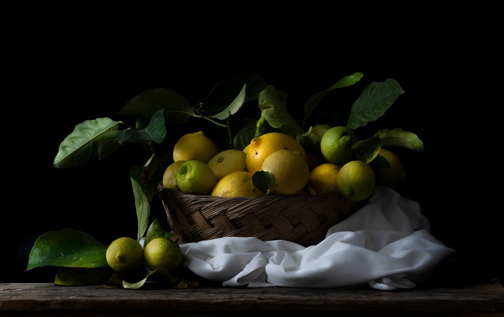 Cesta rústica para limones de Corrado La Licata
