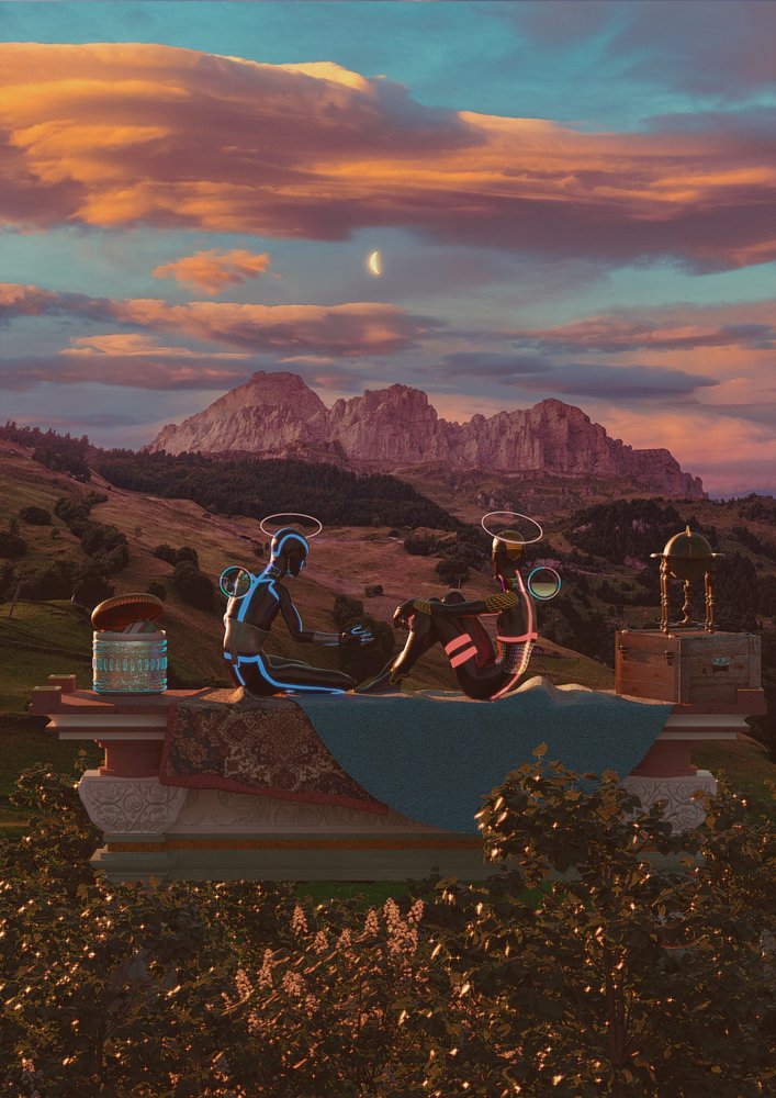 Figuras luminosas: Sueño al atardecer de CosmoZach