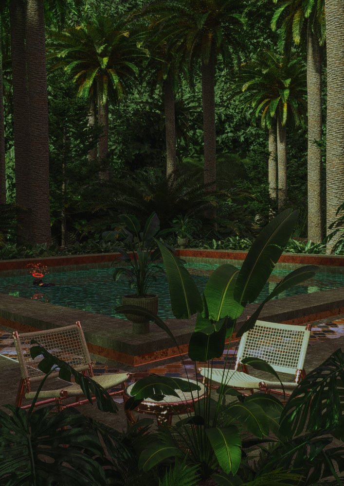 Refugio tropical junto a la piscina de CosmoZach