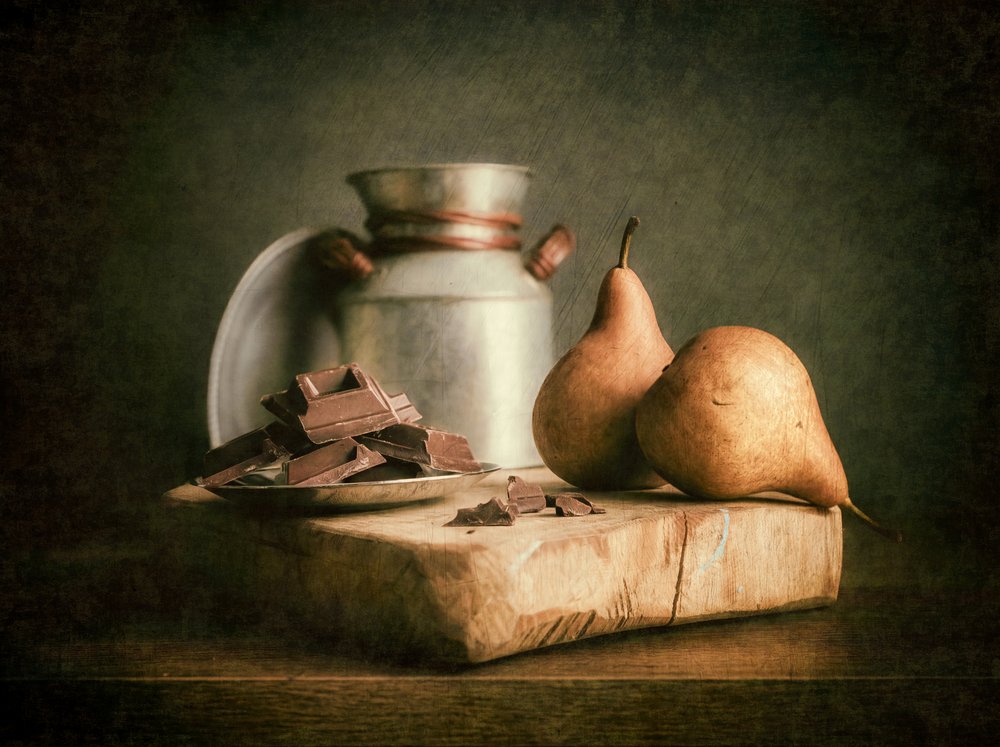 Peras rústicas y chocolate de Cristiano Giani