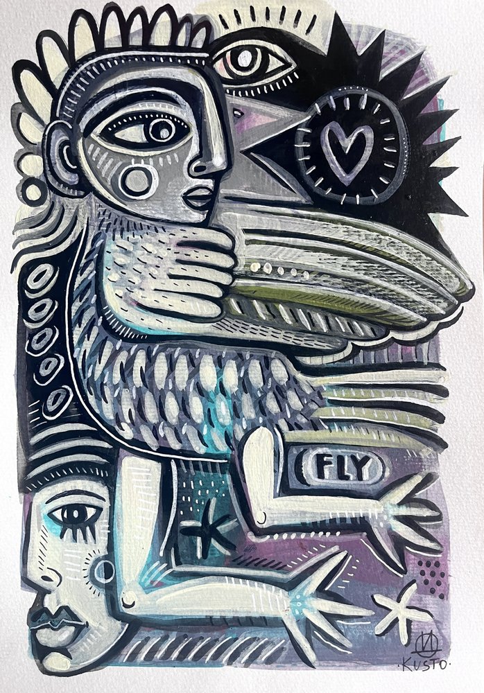 Figura abstracta volando de Daia Kusto